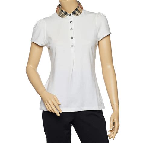burberry brit white polo shirt women